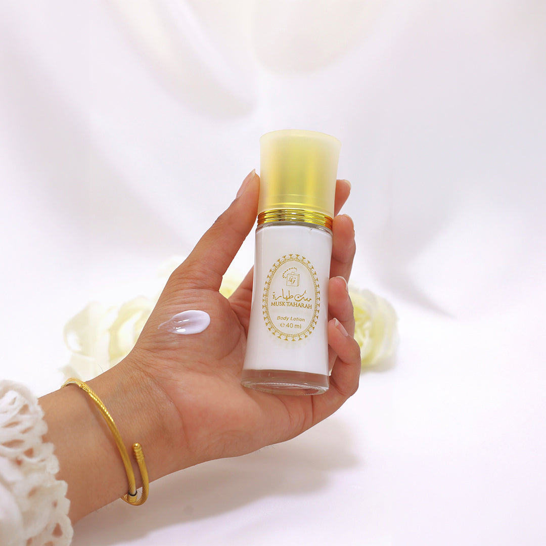 musk taharah body lotion by lulu gallery with musk fragrance