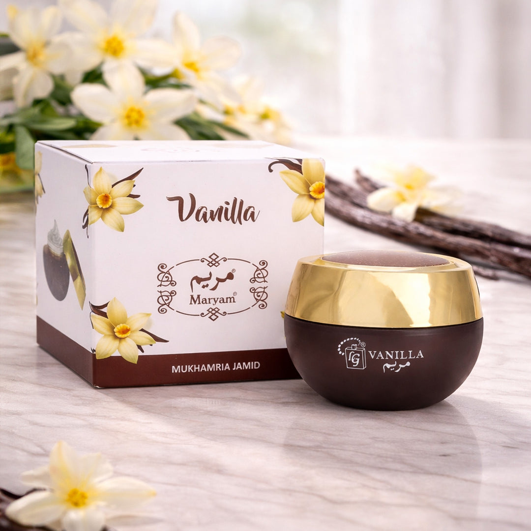 premium perfumed balm for hair and body makhmaria jamid maryam vanilla by lulu gallery