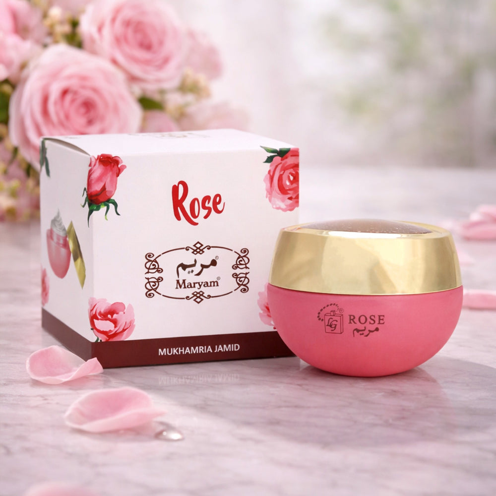 makhmaria rose perfume balm for hair and body by lulu gallery