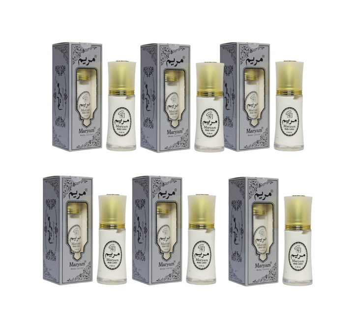 Maryam body lotion combo pack with 6 pieces, 40ml each, available at Lulu Gallery official manufacturer