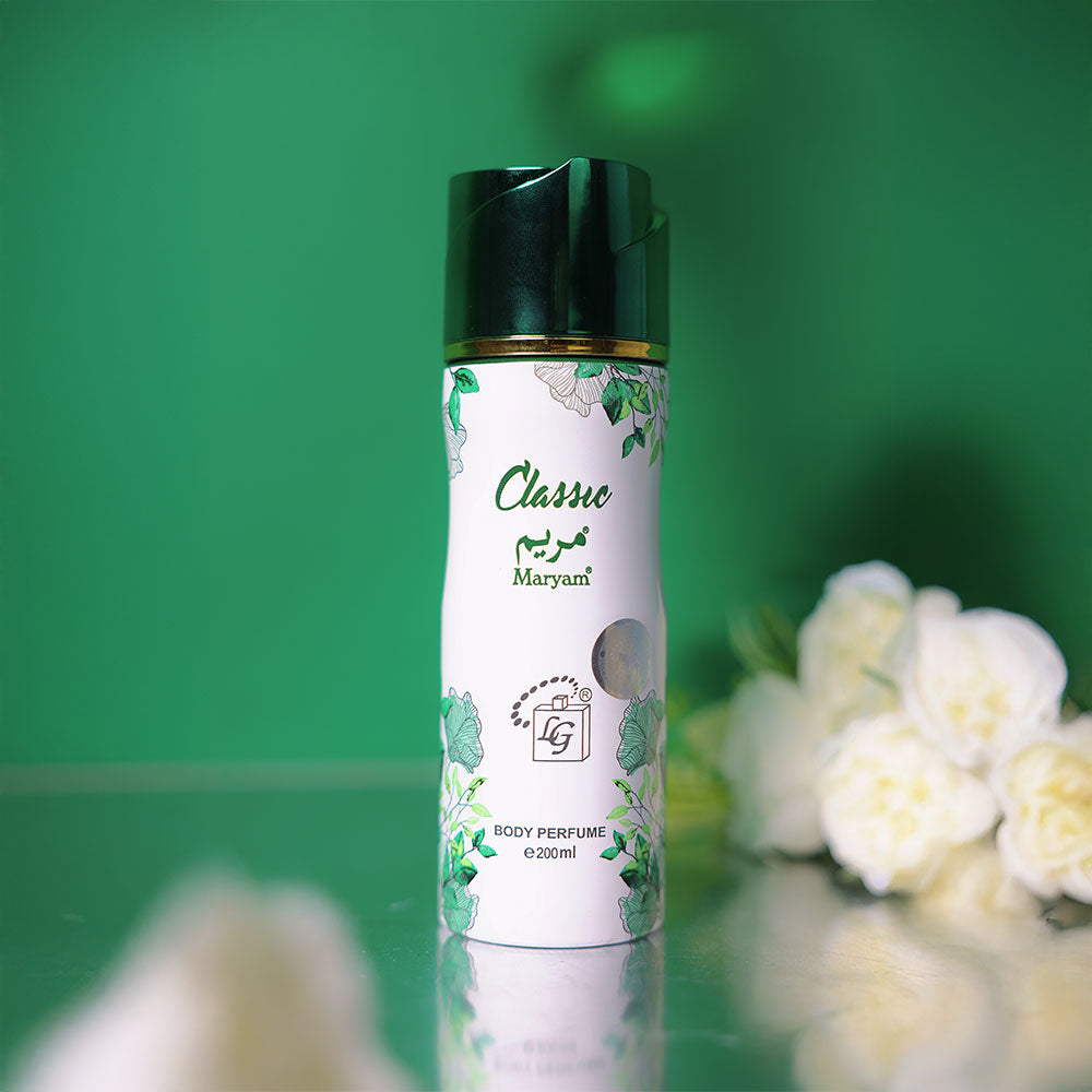 Maryam classic body spray for men by lulu gallery alcohol free long lasting body perfume 