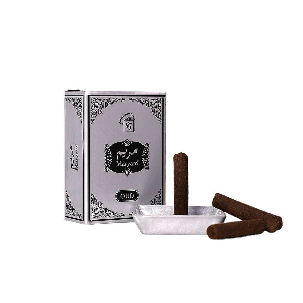Oud stick incense bakhoor maryam by lulu gallery for premium arabian oud fragrance