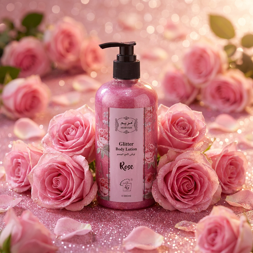Maryam Glitter Lotion Rose