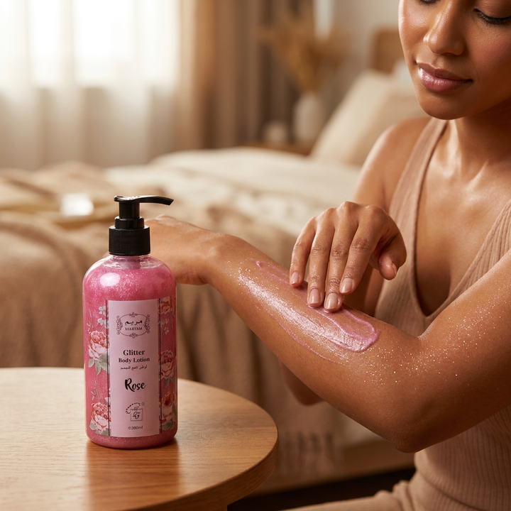 Maryam Glitter Lotion Rose