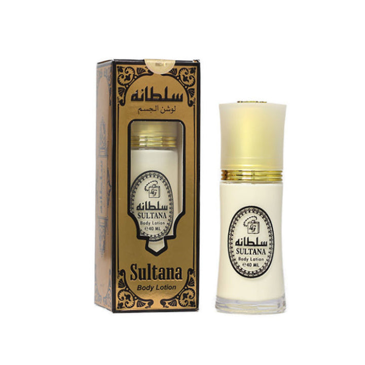 sultana body lotion with Arabian oud fragrance by lulu gallery